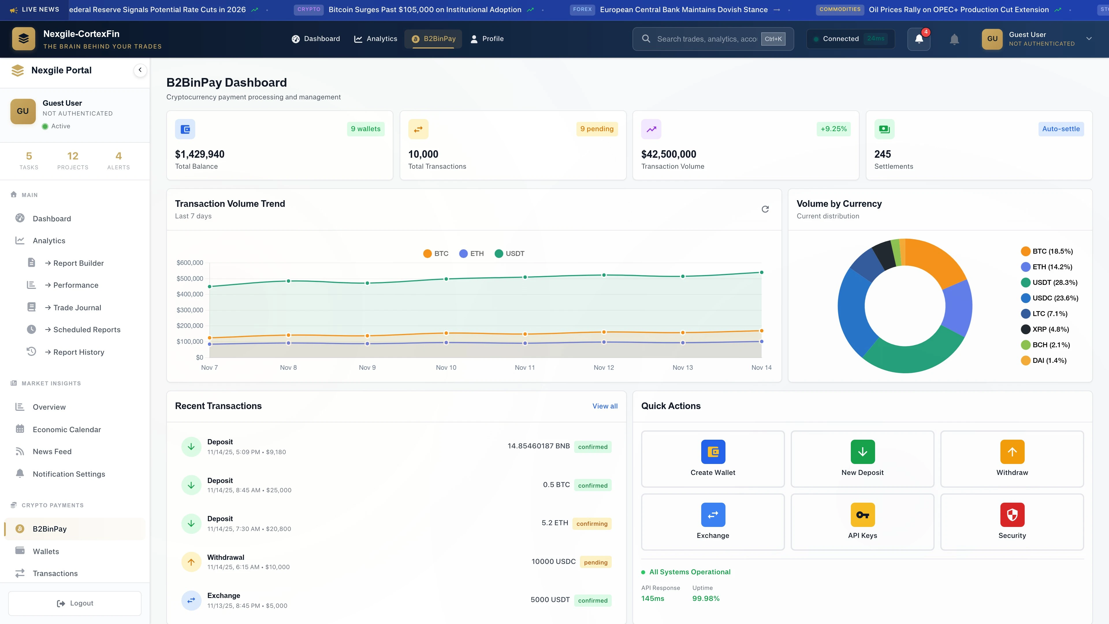 B2BinPay Portal Overview